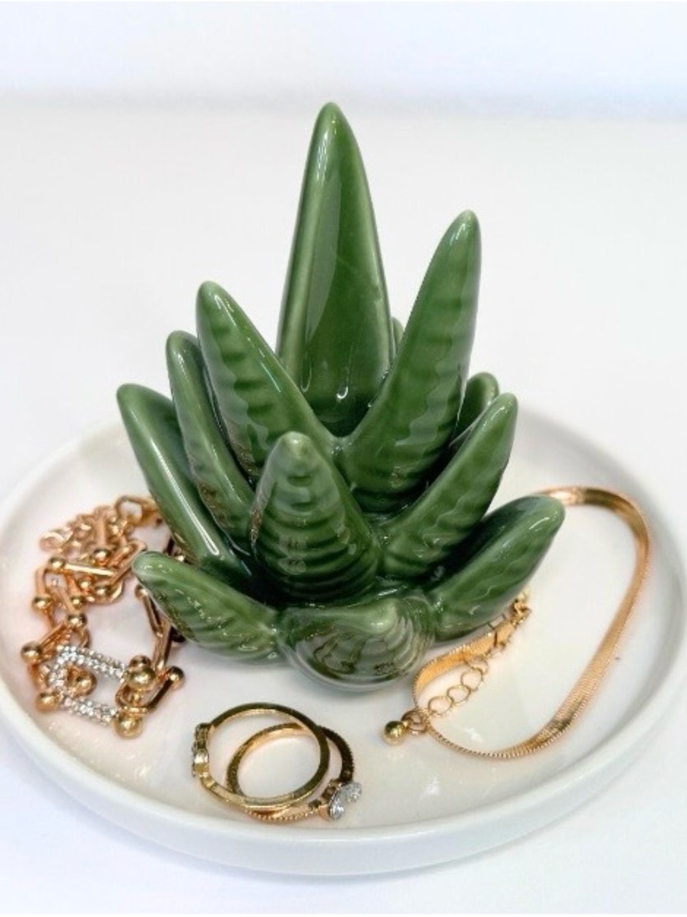 Ceramic Aloe Ring Holder: Succulent
Jewelry Dish, Home Decor Trinket
